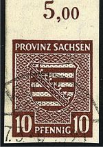 Prov. Sachsen Mi 72 OR ° Luxusstück gep. Dr. Jasch BPP, ME 250€