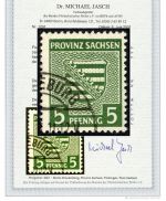 Prov. Sachsen Mi 75 Yb ° einwandfrei, FA Dr. Jasch BPP, ME 600€