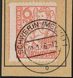 Meckl. Vorpommern Mi 26 b Luxus Briefstück gep. Kramp BPP, ME 450€