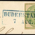 P) Hannover Mi 20 Luxus Briefstück m. Ra2 Duderstadt, ME 1.200€