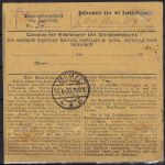 P) Memel Vorläufer V 85II, V 103 (3), V 108, paketkarte n. Mellneraggen