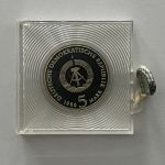 DDR 5 Mark 1986 PP, Neues Palais Potsdam, verplombt