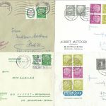 Bund Heuss I ZD´s, 3 Belege / Bedarfspost mit ZD´s und Mi 182 im Paar