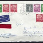 Bund Heuss I ZD´s, WZ 15a IV YII auf Luftpost / Eilbote Express