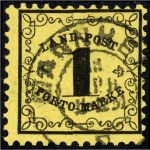 C) Baden, Landpost-Portomarken Mi 1x ° gep. W. Engel BPP, ME 400€