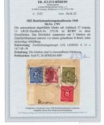 C) SBZ Bezirkshandstempel Mi 179 V Bezik 27 Leipzig, Briefstück, FA BPP
