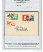 C) Bizone Mi 108-110 FDC, Einschreibebrief, FA Schlegel BPP, ME 1000€
