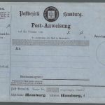 P) Hamburg GA Postanweisung A 2 ungebraucht, mit rückseitigem Abklatsch