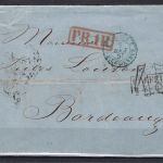P) Preußen 1857, Auslandsbrief n. Bordeaux mit Strafporto 45 Centimes