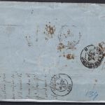 P) Preußen 1857, Auslandsbrief n. Bordeaux mit Strafporto 45 Centimes