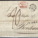 P) Preußen Vorphilabrief Stettin n. Bordeaux, Ra3 Prusse par Givet...