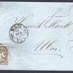 P) Württemberg Mi 11 (ohne Seidenfaden) EF Ortsbrief Ulm