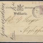 P) Württemberg GA, K1 Marbach in W. und Kreissegmentst. Marbach Bahnnp.