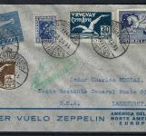 P) Uruguai 1930, Zeppelinbeleg 1. Flug Südamerika-Noramerika-Europa