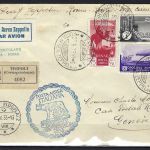 P) Italienisch-Cyrenaica, Zeppelinkarte Tripoli ü. Rom, Zürich n. Genf