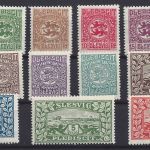 P) Schleswig Wappen und Landschaft Mi 1-14**