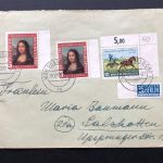 P) Bund Mi 160 Eckrand OR + 148 (2) SR, MiF Düsseldorf n. Salzkotten