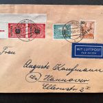 P) Berlin Mi 64 senk. Paar, Luftpost Berlin Charlottenburg n. Hannover