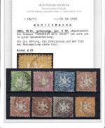 Württemberg Mi 25-29° (mit 28 a-d), teil gep. / sig., 29 FA, ME 1.345€