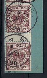 DR Mi 50 d ZS ° Briefstück, gep. Wiegand BPP, ME €