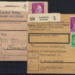 DR 2 Paketkarte Südsteiermark , Pettau / Luttenberg (Steierm) 1942