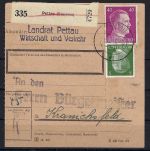 DR 2 Paketkarte Südsteiermark , Pettau / Luttenberg (Steierm) 1942