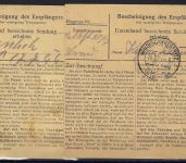 DR 2 Paketkarte Südsteiermark , Cilli / Gurkfeld (Steierm) 1944