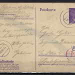 DR Ganzsache Zensur mit Tarnstempel, von Gurkfeld n. Ljubljana 1944
