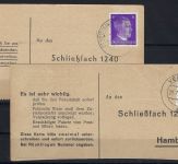 Ital. Verwaltung Slowenien 1943, 2 Empfangsbest. für Liebesgaben