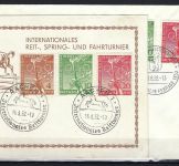 Berlin Mi 88-90 auf Sonderkarte mit SoSt Aachen und FDC, ME 145€