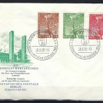 Berlin Mi 88-90 auf Sonderkarte mit SoSt Aachen und FDC, ME 145€