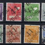 SBZ Bezirkshandstempel, 8 Werte ** alle BPP geprüft