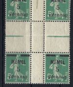 P) Memel 18 b ZS/ZW ** als Einheit, waagerechter Bug