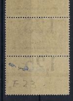 P) Memel 49 ** senk. Paar mit LF, eklatanter Druckverschiebung auf LF