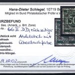 P) Bizone Mi 66 II DD ** + rücksei. Abklatsch, KB Schlegel BPP, ME €