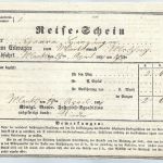 Baden Post-Eilwagen-Reiseschein von 1857