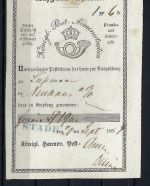 Hannover Hannover Aufgabe-Schein Stade 1859