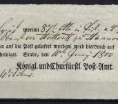 Hannover 2 Postscheine Stade 1800