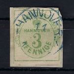 Hannover Mi 20 ° auf Briefstück, signiert Kosaek