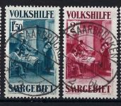 Saargebiet Mi 151-157 einheitlich gest., gepr. Hoffmann BPP, ME 800€