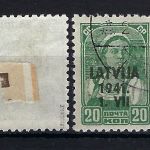 D. Bes. Lettland, Mi 1-6 ° (Mi 3 sig. Krischke), ME 120€