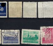 D. Bes. Estland, Mi 1-3 x/y (y Satz BPP), 4-9 ° teils gp. BPP, ME 155€
