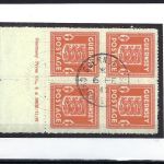 D. Bes. Guernsey Mi 2 av ° Viererblock-UR mit DV, KB Wieneke BPP