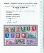 C) D. Bes. Albanien, Mi 1-14 ** einwandfrei, Attest Brunel VP, ME 500