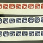 P) B&M Mi 42-50** 10er-Str. UR m. Pl. Nr. links+rechts, Spezialsammlung