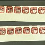 P) B&M Mi 42-50** 10er-Str. UR m. Pl. Nr. links+rechts, Spezialsammlung