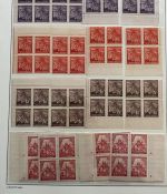 P) B&M Mi 65-78 Pl.-St **, kplt. Sammlung im 4er-Blk. Ecke 1-4 + EZM