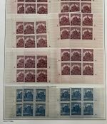 P) B&M Mi 65-78 Pl.-St **, kplt. Sammlung im 4er-Blk. Ecke 1-4 + EZM