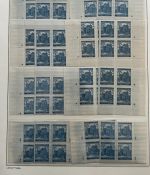 P) B&M Mi 65-78 Pl.-St **, kplt. Sammlung im 4er-Blk. Ecke 1-4 + EZM