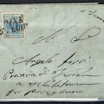 P) Lombardei-Venetien Mi 5x breitrandig befördert ab Udine 1856
